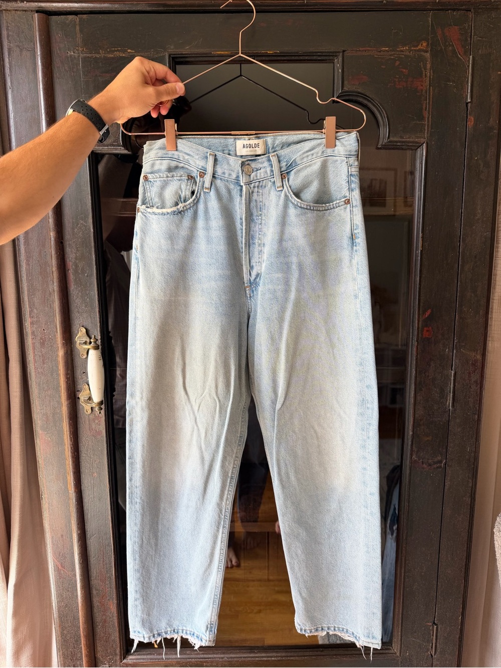 Agolde Light Blue Relaxed Straight Jeans